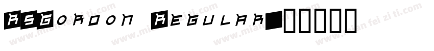 RSGordon Regular字体转换